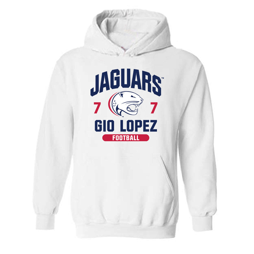 South Alabama - NCAA Football : Gio Lopez - Classic Fashion Shersey Hooded Sweatshirt