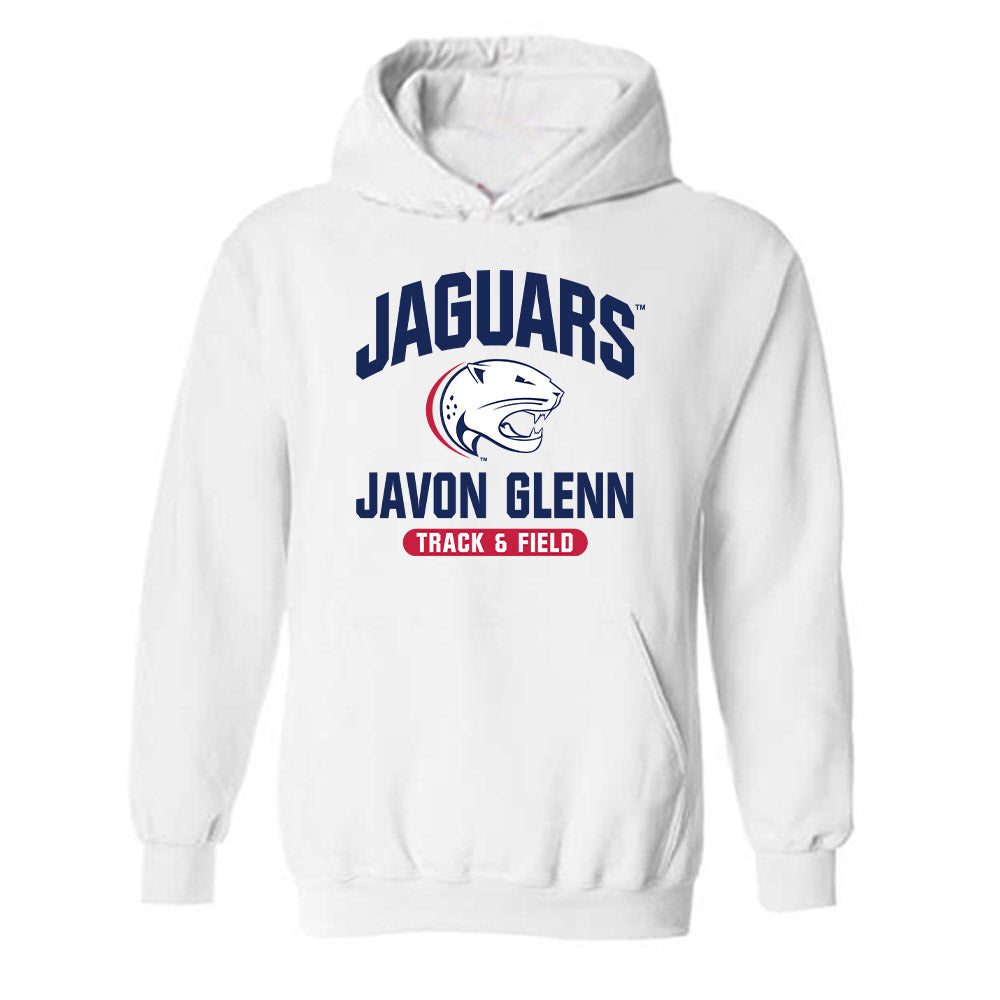 South Alabama - NCAA Men's Track & Field : Javon Glenn - Classic Fashion Shersey Hooded Sweatshirt