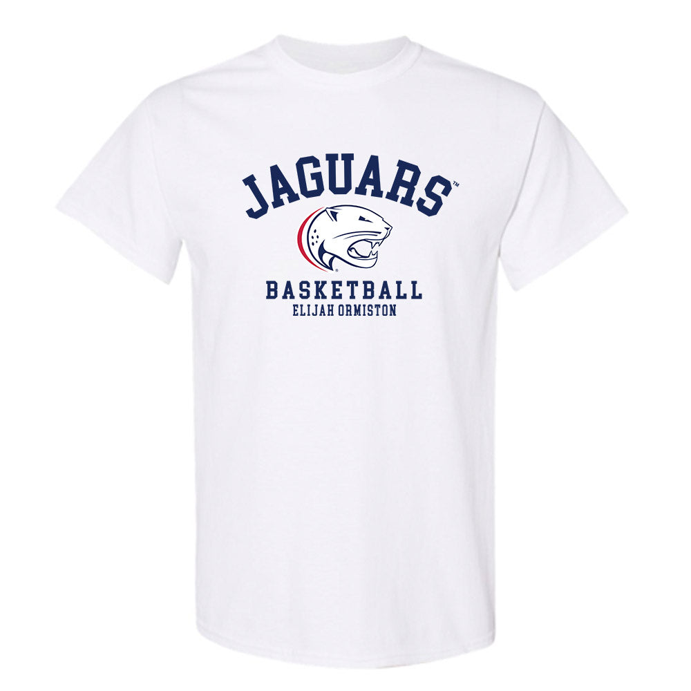 South Alabama - NCAA Men's Basketball : Elijah Ormiston - Classic Fashion Shersey T-Shirt-0