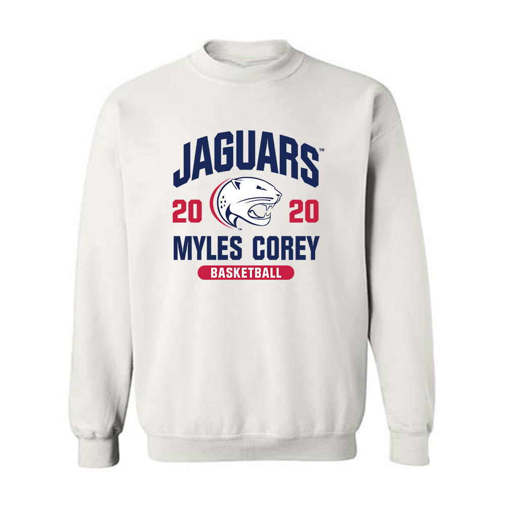 South Alabama - NCAA Men's Basketball : Myles Corey - Classic Fashion Shersey Crewneck Sweatshirt-0