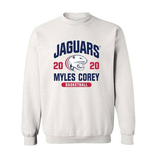 South Alabama - NCAA Men's Basketball : Myles Corey - Classic Fashion Shersey Crewneck Sweatshirt-0