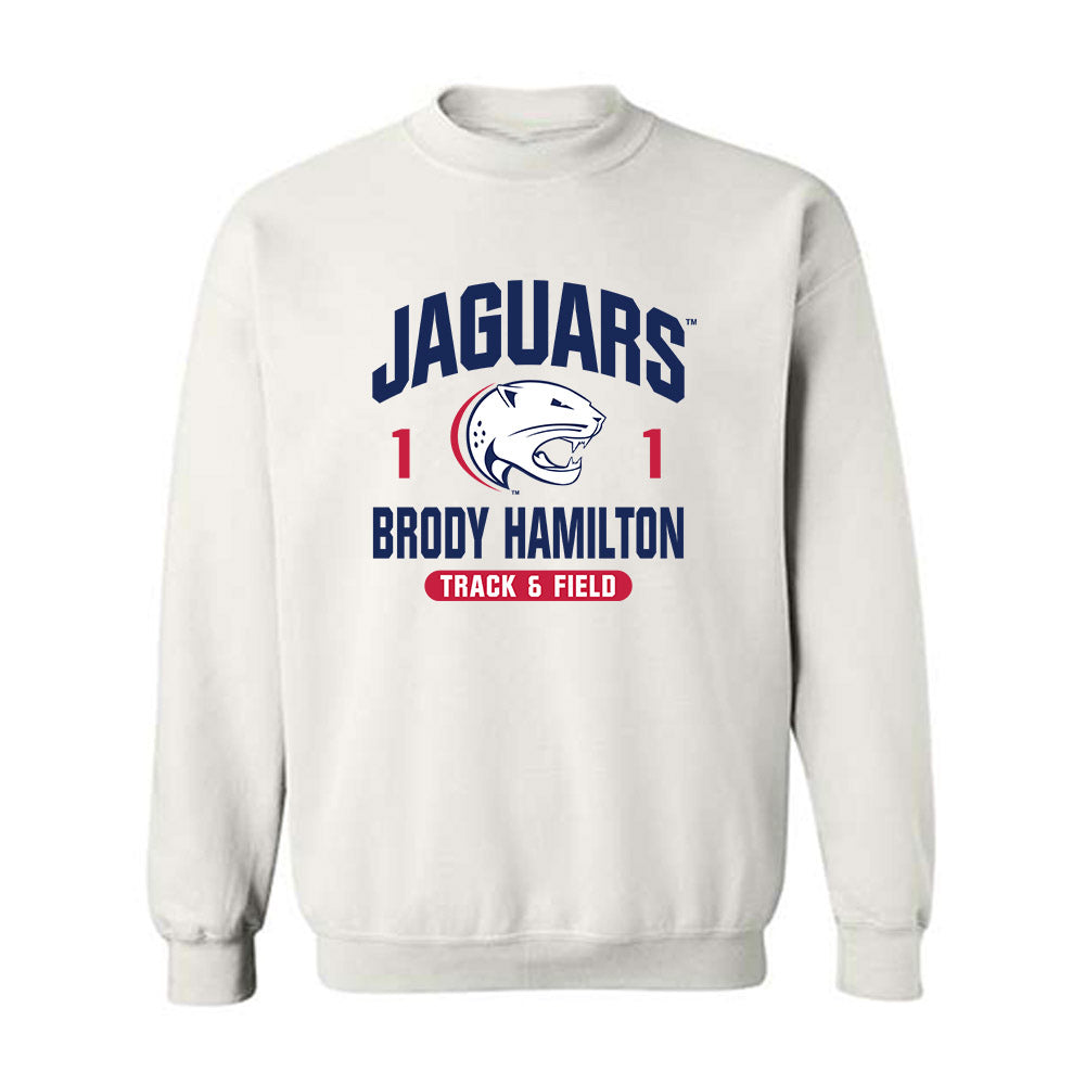 South Alabama - NCAA Men's Track & Field : Brody Hamilton - Classic Fashion Shersey Crewneck Sweatshirt-0