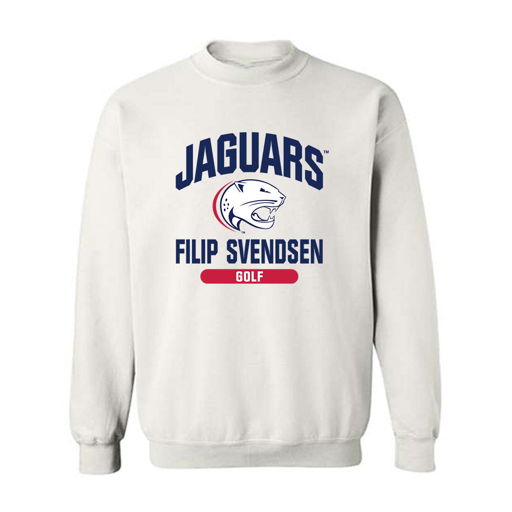 South Alabama - NCAA Men's Golf : Filip Svendsen - Classic Fashion Shersey Crewneck Sweatshirt-0