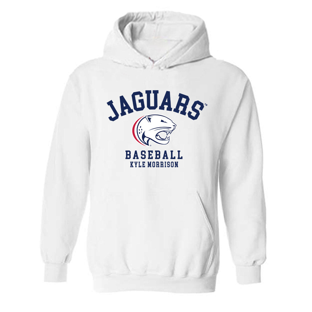 South Alabama - NCAA Baseball : Kyle Morrison - Classic Fashion Shersey Hooded Sweatshirt-0