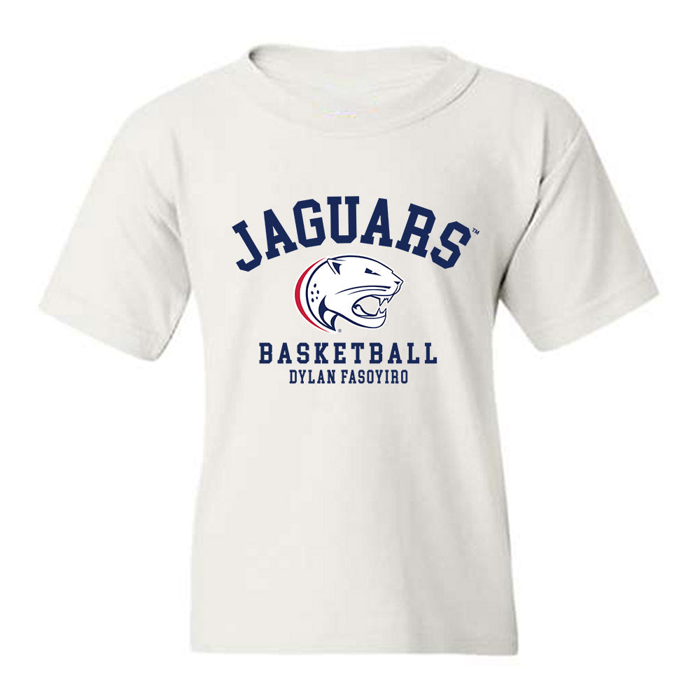 South Alabama - NCAA Men's Basketball : Dylan Fasoyiro - Classic Fashion Shersey Youth T-Shirt-0