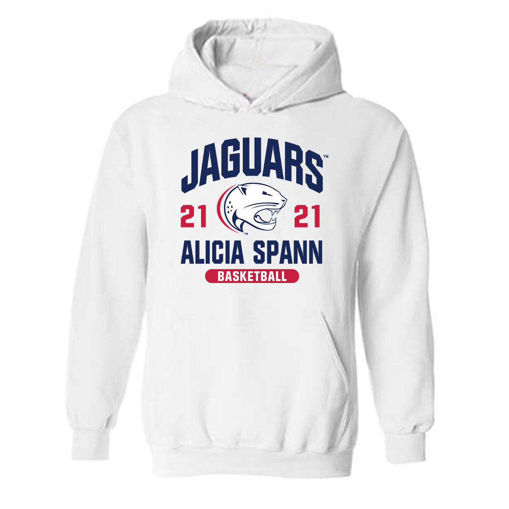 South Alabama - NCAA Women's Basketball : Alicia Spann - Classic Fashion Shersey Hooded Sweatshirt