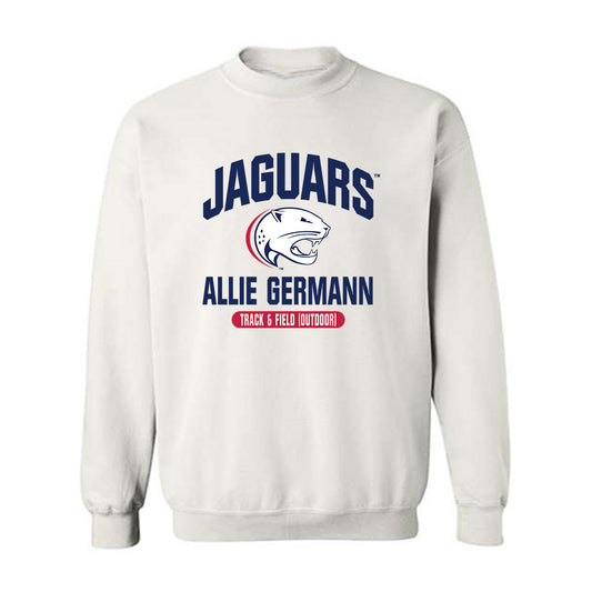 South Alabama - NCAA Women's Track & Field : Allie Germann - Classic Fashion Shersey Crewneck Sweatshirt