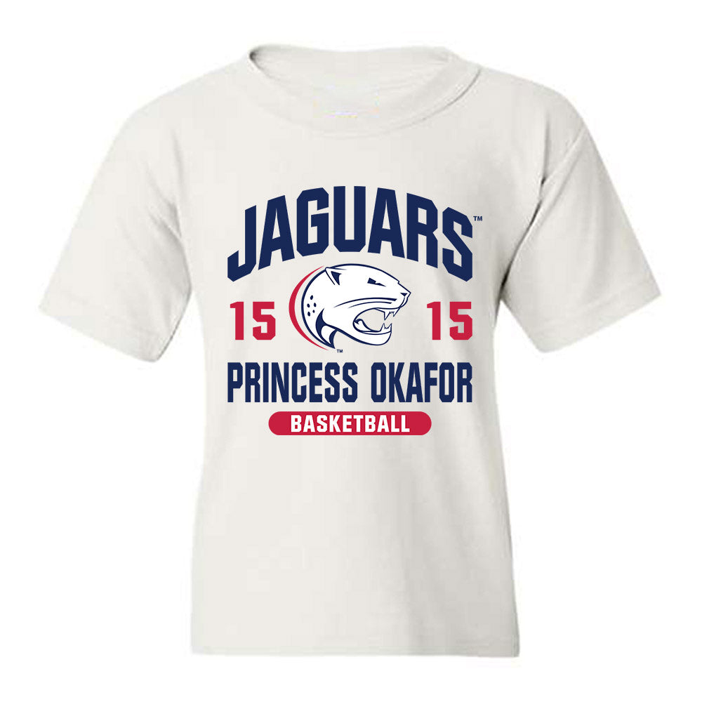 South Alabama - NCAA Women's Basketball : Princess Okafor - Classic Fashion Shersey Youth T-Shirt-0