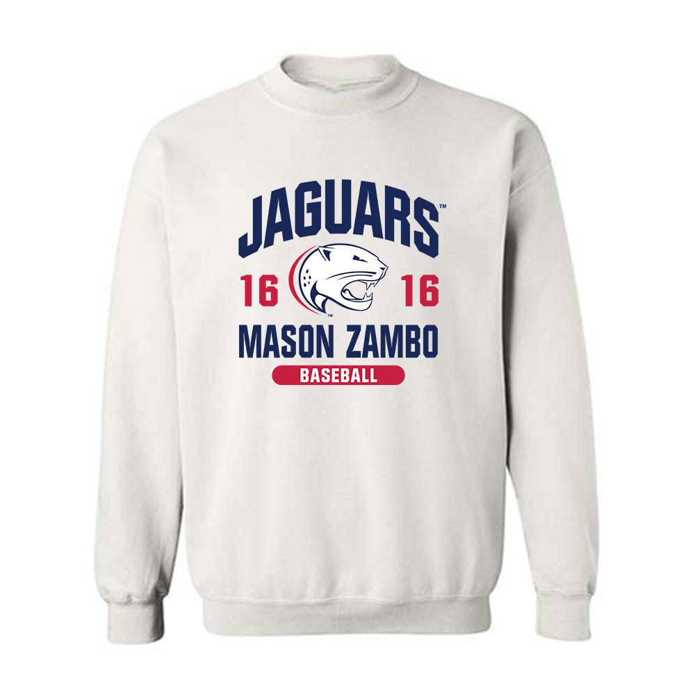 South Alabama - NCAA Baseball : Mason Zambo - Classic Fashion Shersey Crewneck Sweatshirt