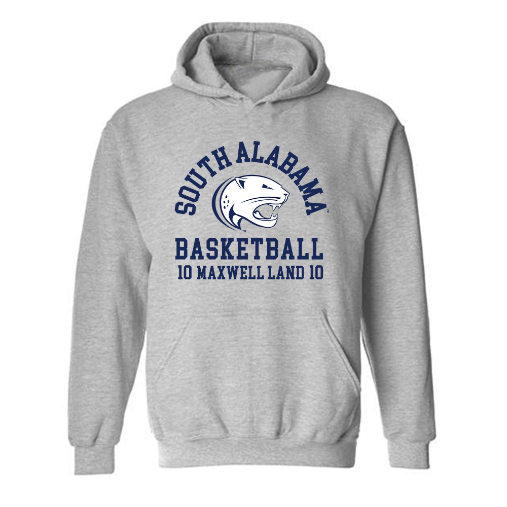 South Alabama - NCAA Men's Basketball : Maxwell Land - Classic Fashion Shersey Hooded Sweatshirt