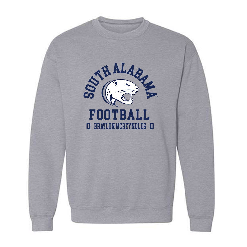 South Alabama - NCAA Football : Braylon Mcreynolds - Classic Fashion Shersey Crewneck Sweatshirt