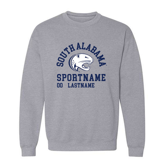 South Alabama - NCAA Women's Track & Field : Morgan Mathews - Classic Fashion Shersey Crewneck Sweatshirt-0