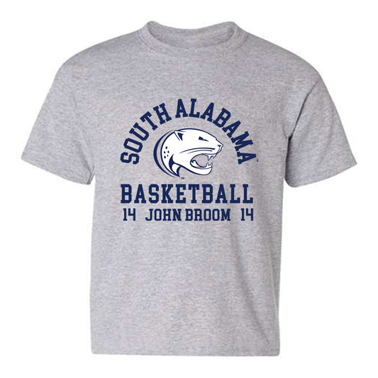 South Alabama - NCAA Men's Basketball : John Broom - Classic Fashion Shersey Youth T-Shirt-0