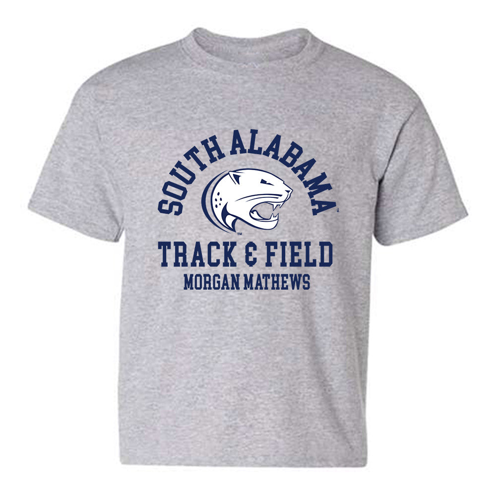 South Alabama - NCAA Women's Track & Field : Morgan Mathews - Classic Fashion Shersey Youth T-Shirt-0