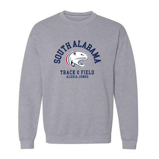 South Alabama - NCAA Women's Track & Field : Alexia Jones - Classic Fashion Shersey Crewneck Sweatshirt-0