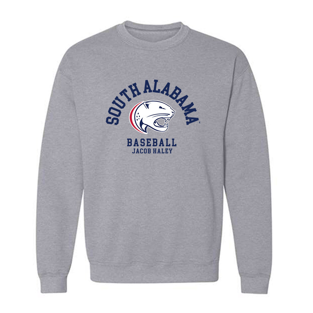 South Alabama - NCAA Baseball : Jacob Haley - Classic Fashion Shersey Crewneck Sweatshirt-0