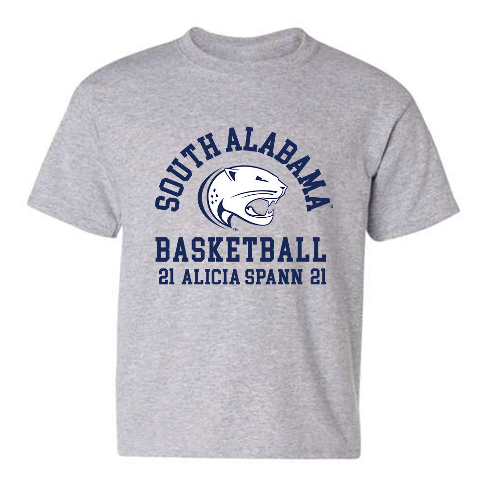 South Alabama - NCAA Women's Basketball : Alicia Spann - Classic Fashion Shersey Youth T-Shirt