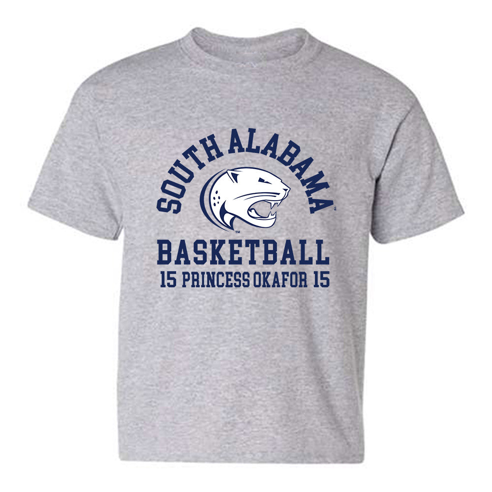 South Alabama - NCAA Women's Basketball : Princess Okafor - Classic Fashion Shersey Youth T-Shirt-0