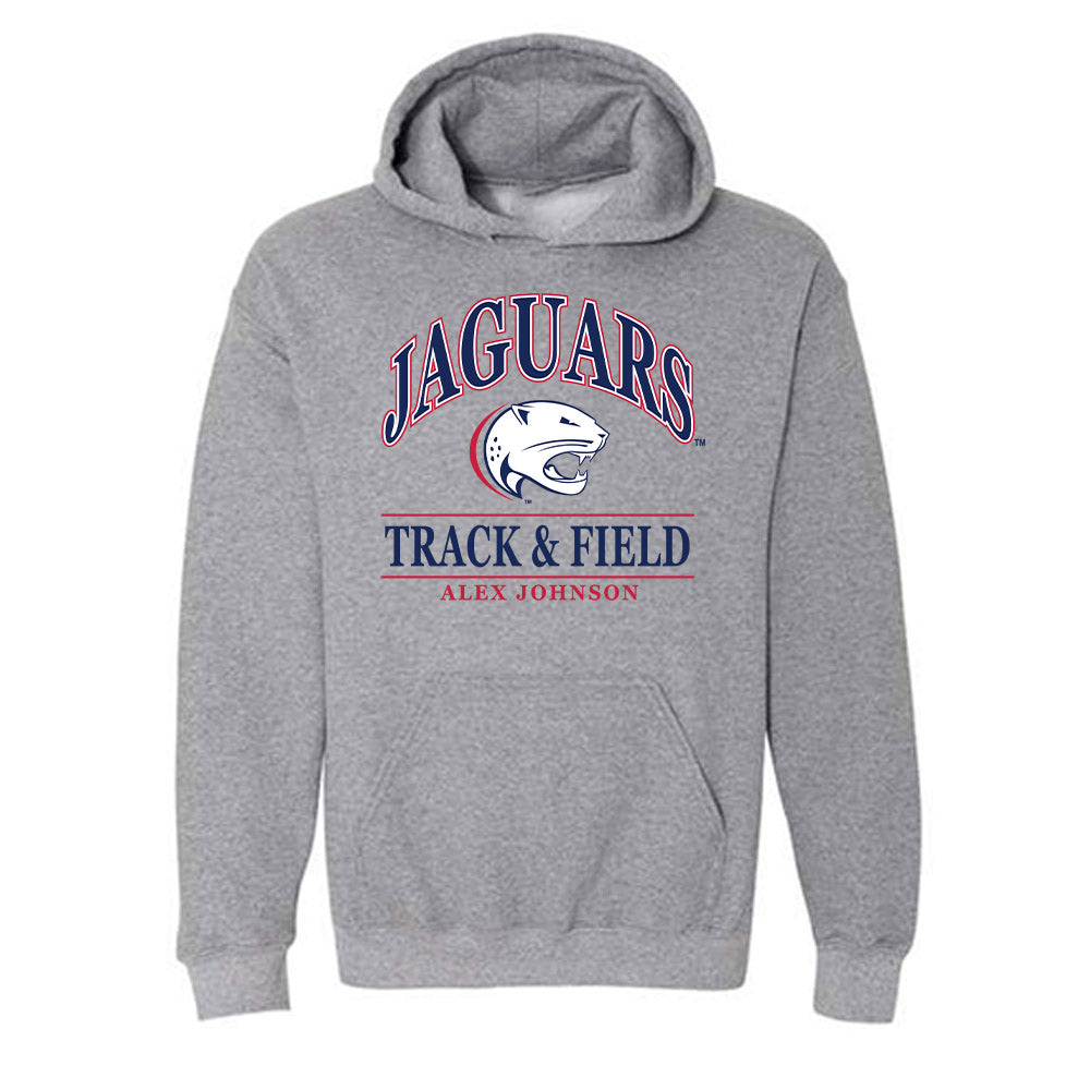 South Alabama - NCAA Men's Track & Field : Alex Johnson - Classic Fashion Shersey Hooded Sweatshirt-0