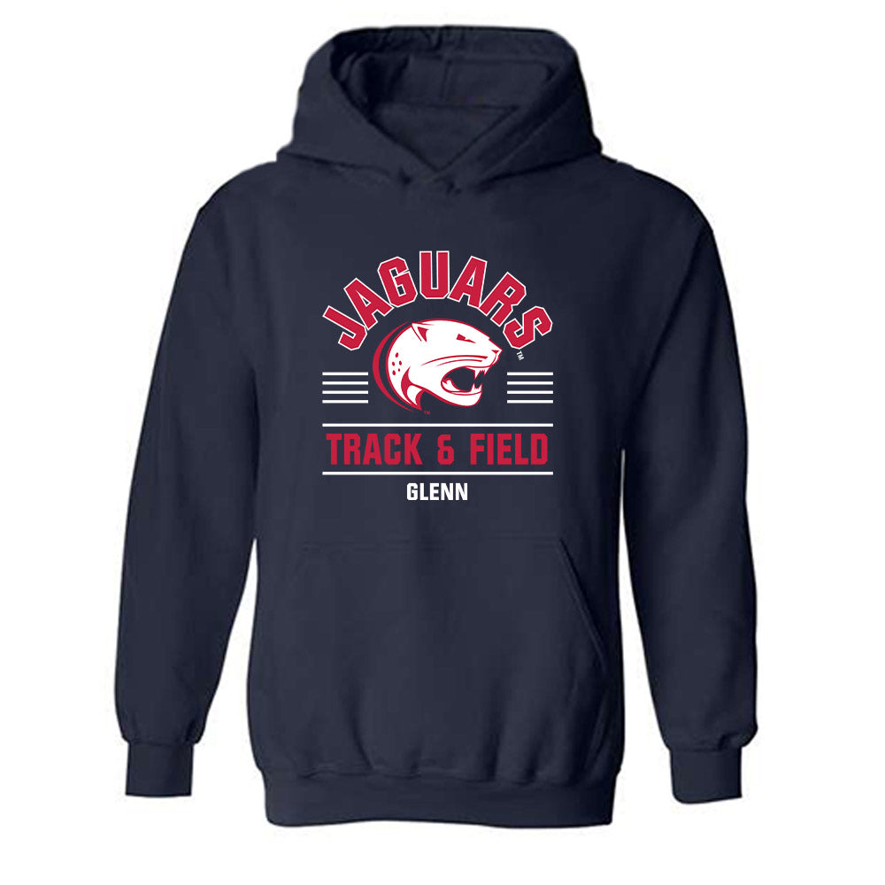 South Alabama - NCAA Men's Track & Field : Javon Glenn - Classic Fashion Shersey Hooded Sweatshirt