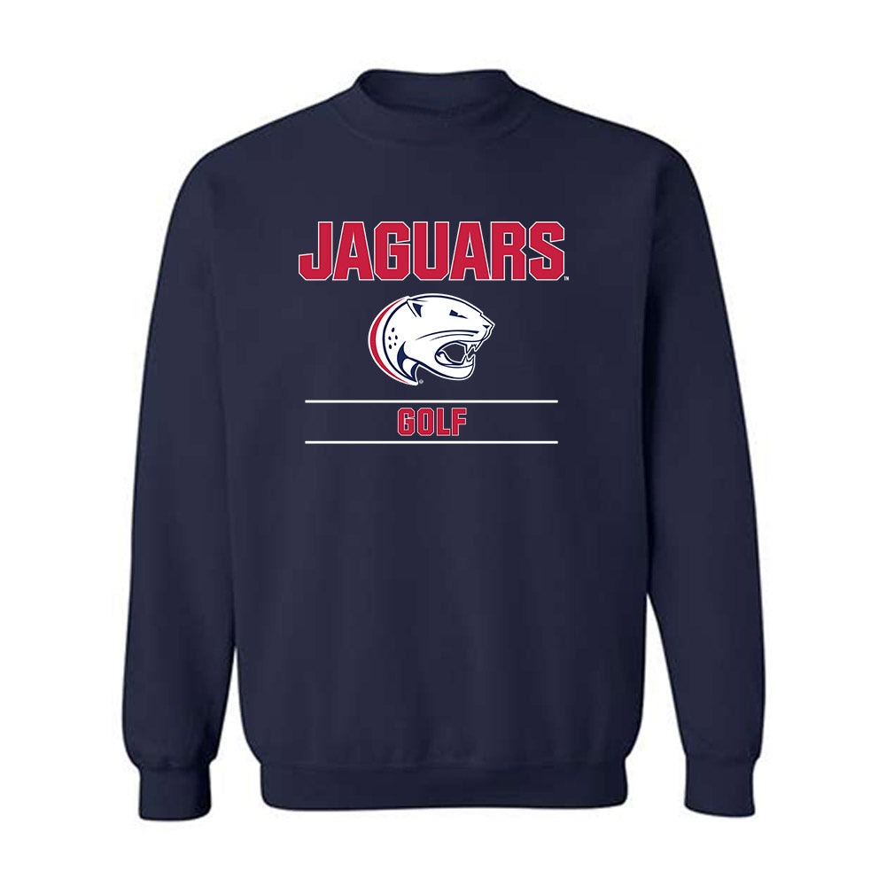 South Alabama - NCAA Men's Golf : Eli Mitchell - Classic Fashion Shersey Crewneck Sweatshirt-0