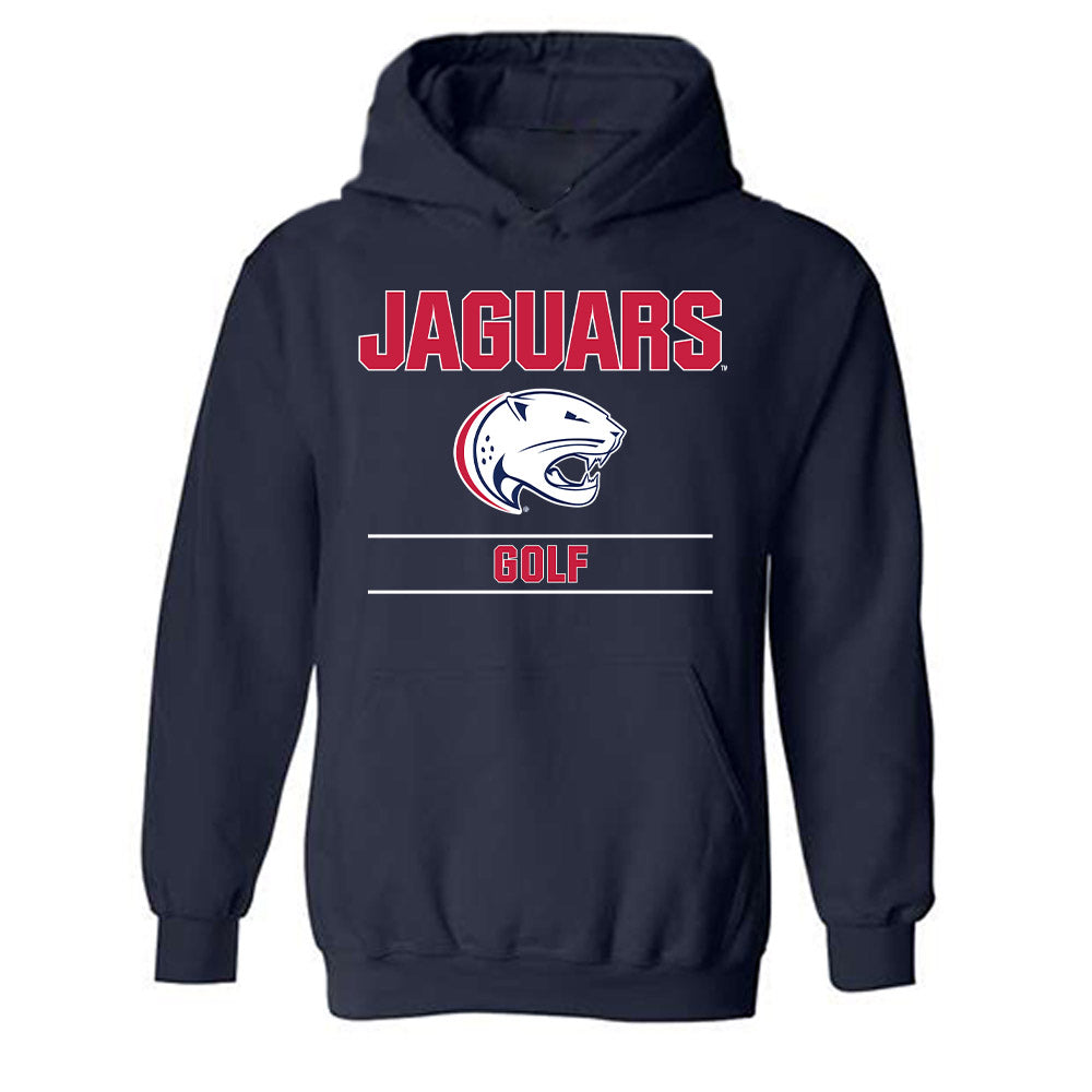 South Alabama - NCAA Men's Golf : Filip Svendsen - Classic Fashion Shersey Hooded Sweatshirt-0