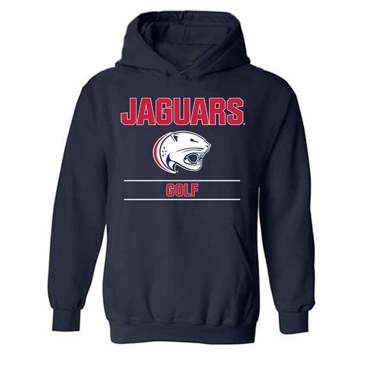 South Alabama - NCAA Men's Golf : Filip Svendsen - Classic Fashion Shersey Hooded Sweatshirt-0
