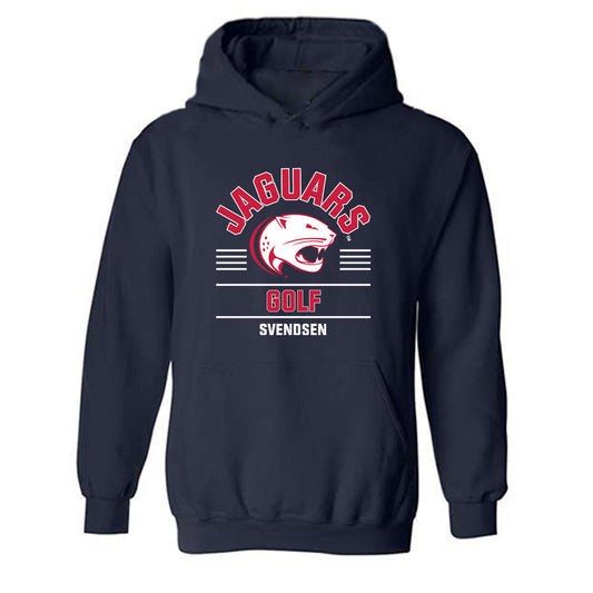 South Alabama - NCAA Men's Golf : Filip Svendsen - Classic Fashion Shersey Hooded Sweatshirt-0