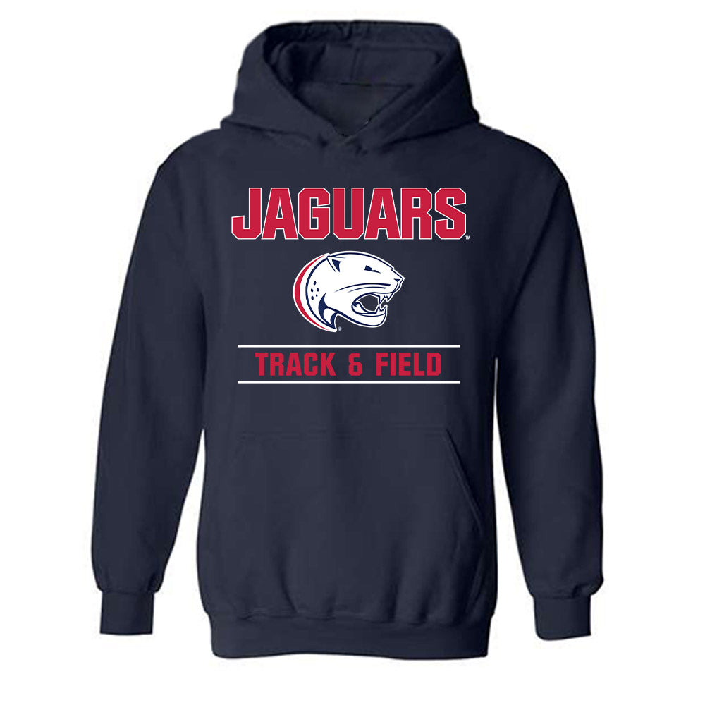 South Alabama - NCAA Women's Track & Field : Karleigh Mills - Classic Fashion Shersey Hooded Sweatshirt-0