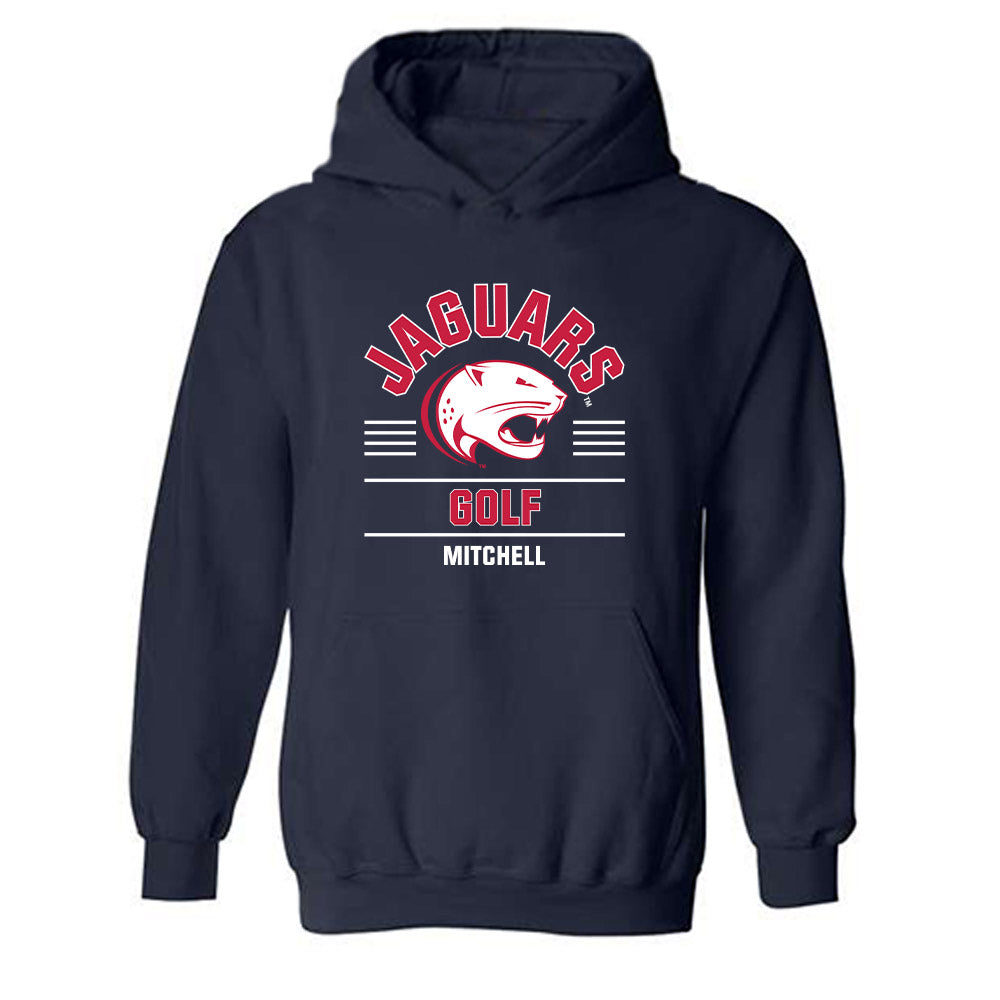 South Alabama - NCAA Men's Golf : Eli Mitchell - Classic Fashion Shersey Hooded Sweatshirt