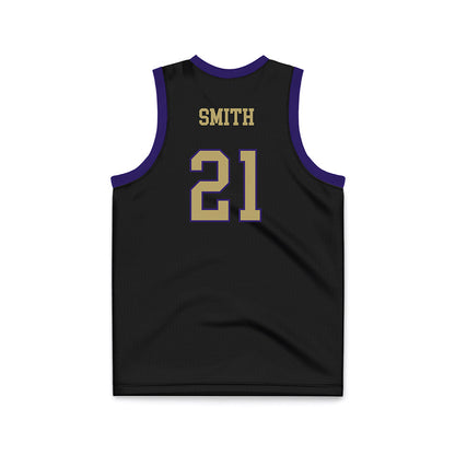 JMU - NCAA Men's Basketball : Aj Smith - Black Basketball Jersey