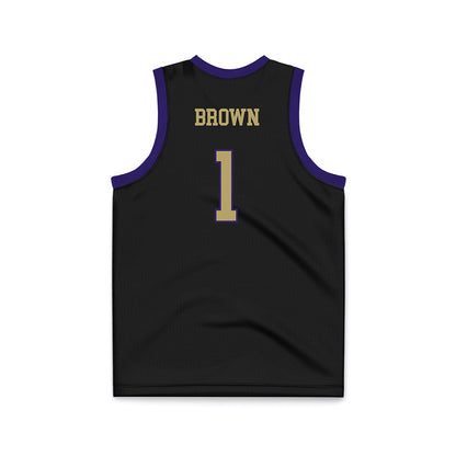 JMU - NCAA Men's Basketball : Xavier Brown - Black Basketball Jersey