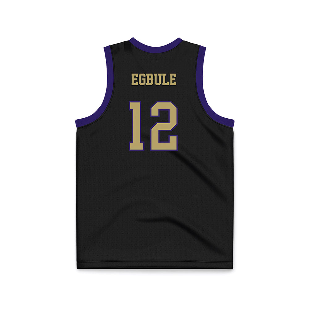 JMU - NCAA Men's Basketball : Oriekose Egbule - Black Basketball Jersey-1