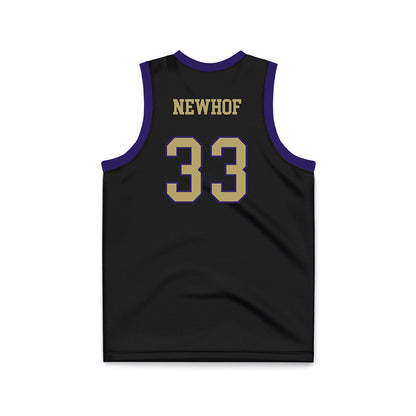 JMU - NCAA Men's Basketball : Gabe Newhof - Black Basketball Jersey-1