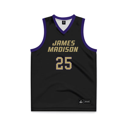 JMU - NCAA Men's Basketball : Eli Wilborn - Black Basketball Jersey-0