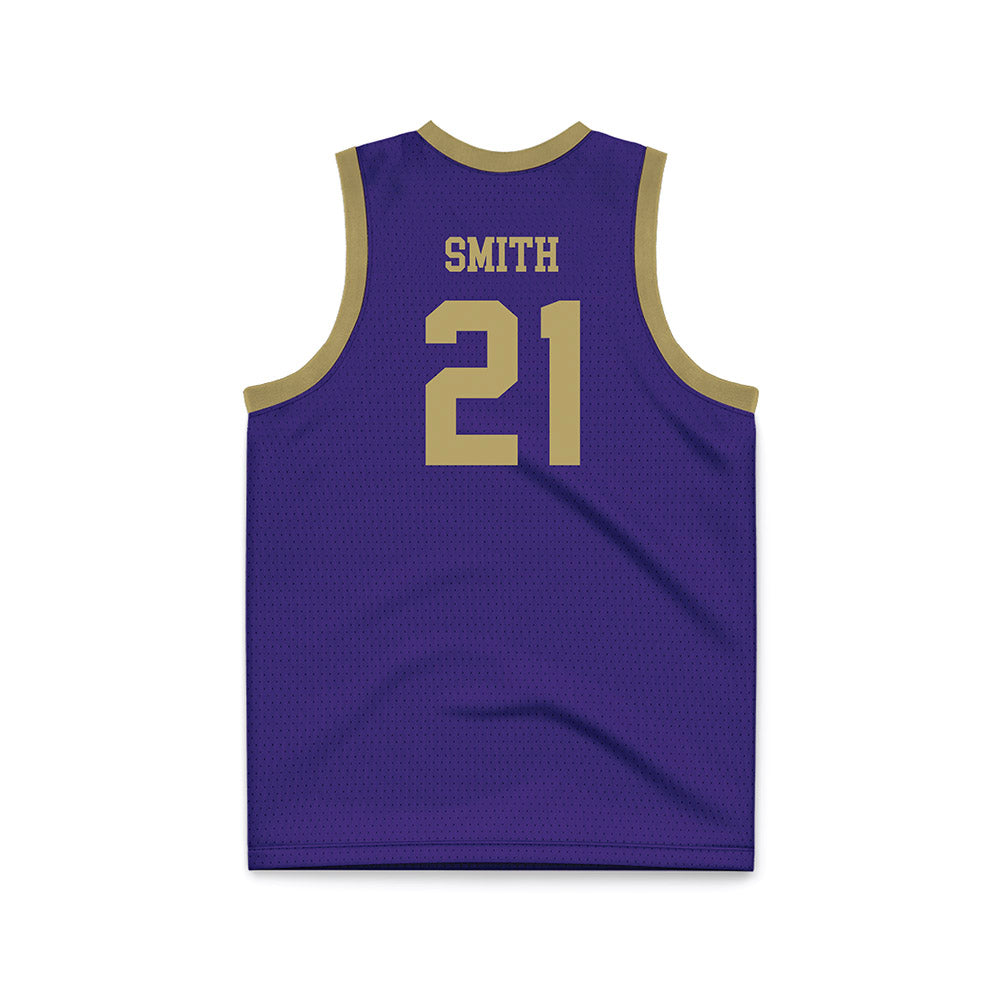 JMU - NCAA Men's Basketball : Aj Smith - Purple Basketball Jersey