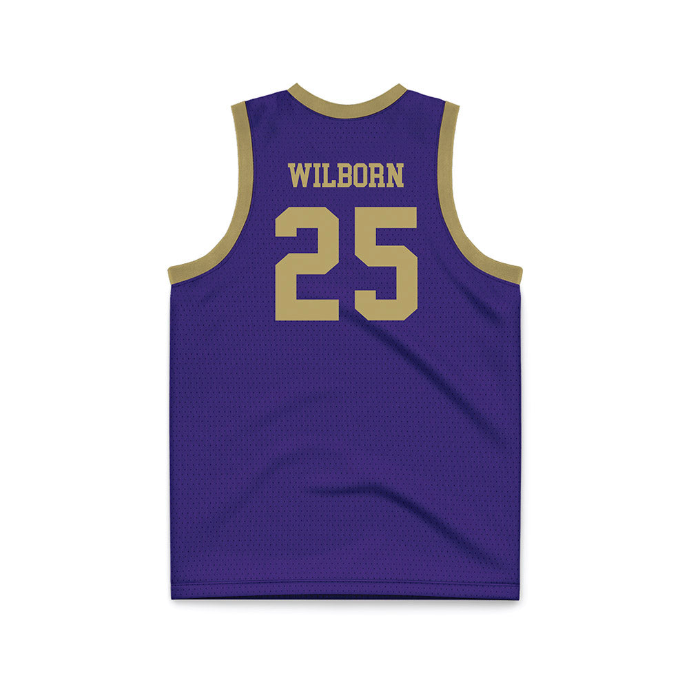JMU - NCAA Men's Basketball : Eli Wilborn - Purple Basketball Jersey-1