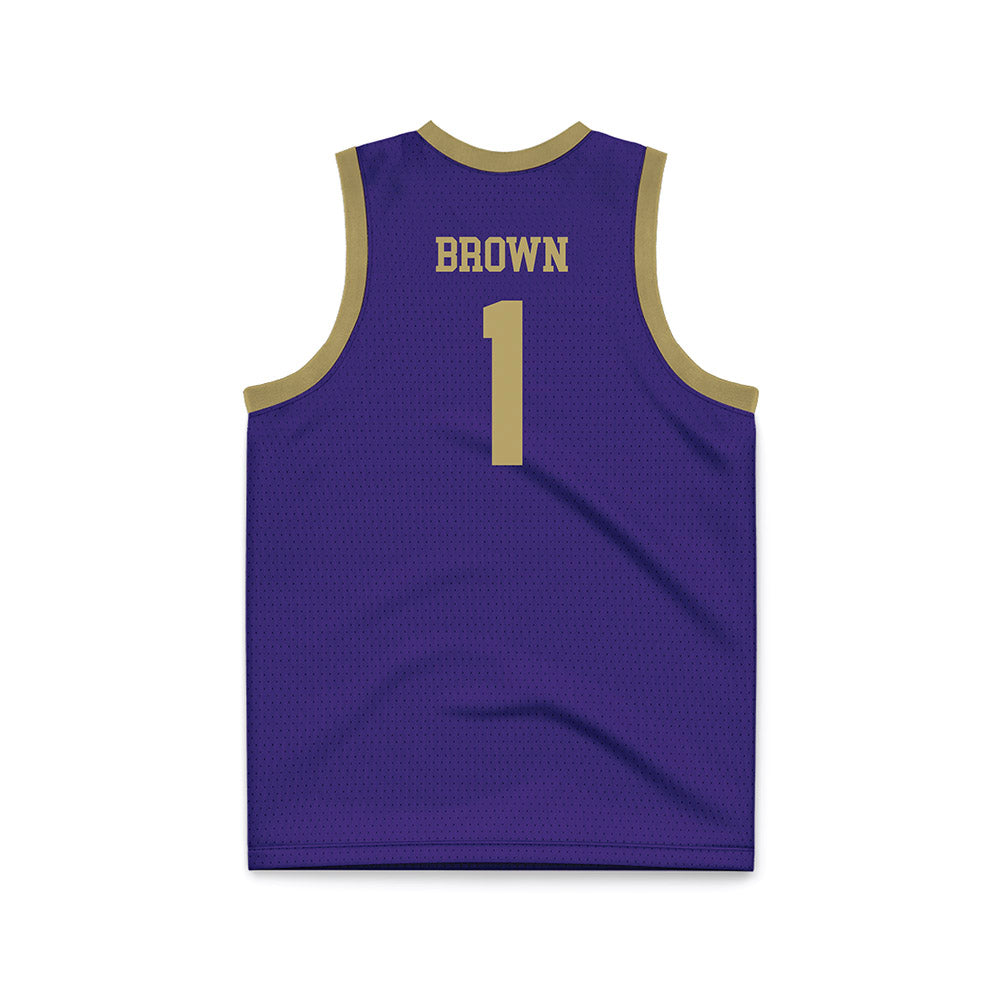 JMU - NCAA Men's Basketball : Xavier Brown - Purple Basketball Jersey