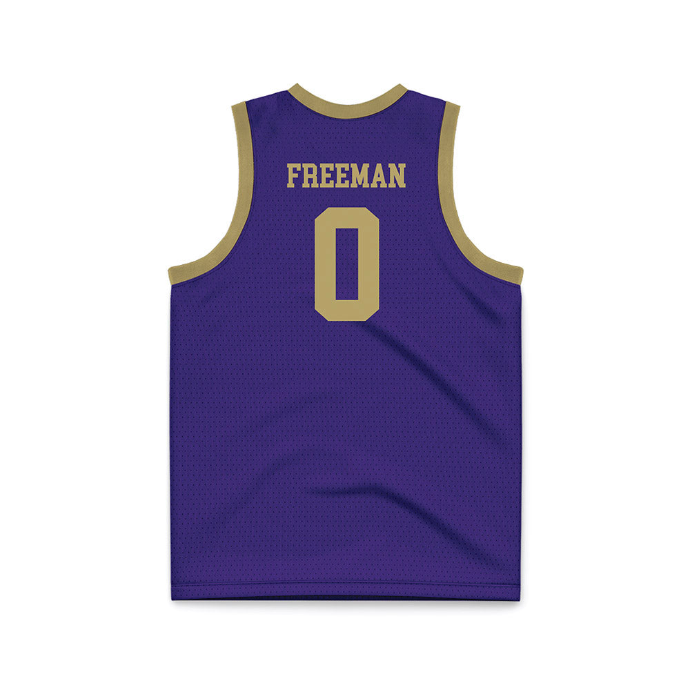 JMU - NCAA Men's Basketball : Mark Freeman - Purple Basketball Jersey