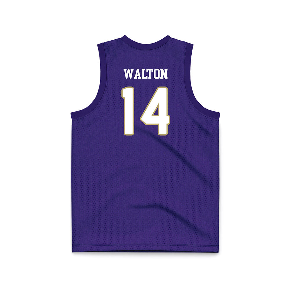 JMU - NCAA Women's Basketball : Regina Walton - Purple Basketball Jersey-1