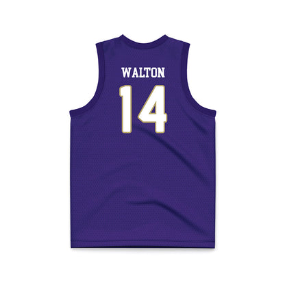 JMU - NCAA Women's Basketball : Regina Walton - Purple Basketball Jersey-1