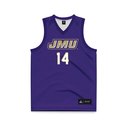 JMU - NCAA Women's Basketball : Regina Walton - Purple Basketball Jersey-0