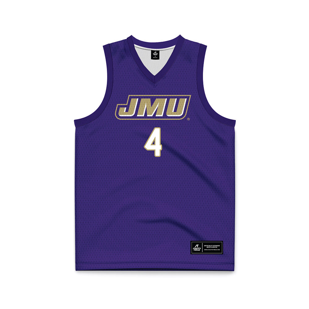 JMU - NCAA Women's Basketball : Delilah Soltys - Purple Basketball Jersey-0