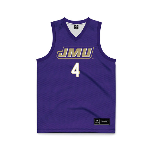 JMU - NCAA Women's Basketball : Delilah Soltys - Purple Basketball Jersey-0