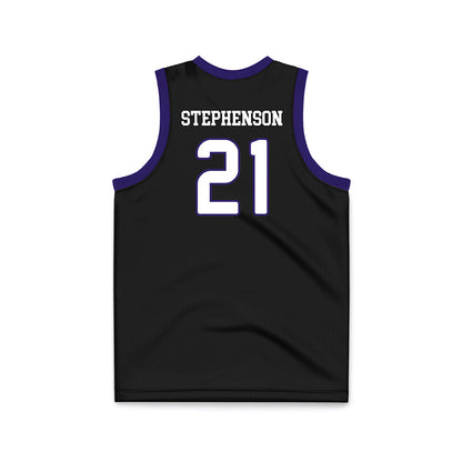 JMU - NCAA Women's Basketball : Zakiya Stephenson - Black Basketball Jersey-1