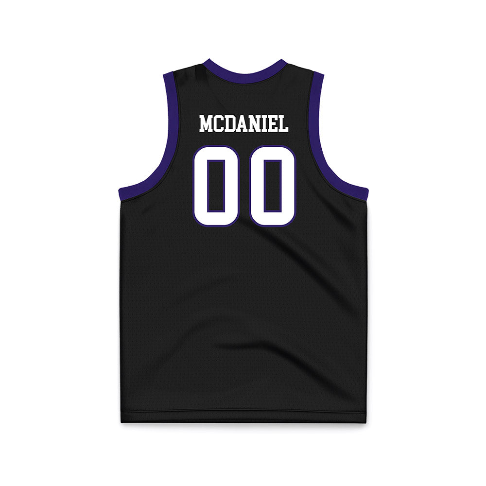 JMU - NCAA Women's Basketball : Peyton McDaniel - Black Basketball Jersey-1