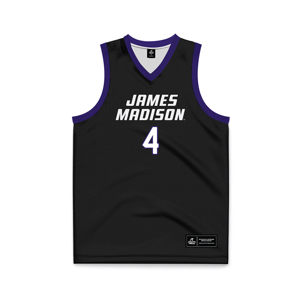JMU - NCAA Women's Basketball : Delilah Soltys - Black Basketball Jersey-0
