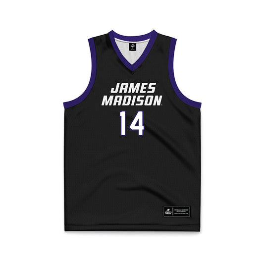 JMU - NCAA Women's Basketball : Regina Walton - Black Basketball Jersey-0