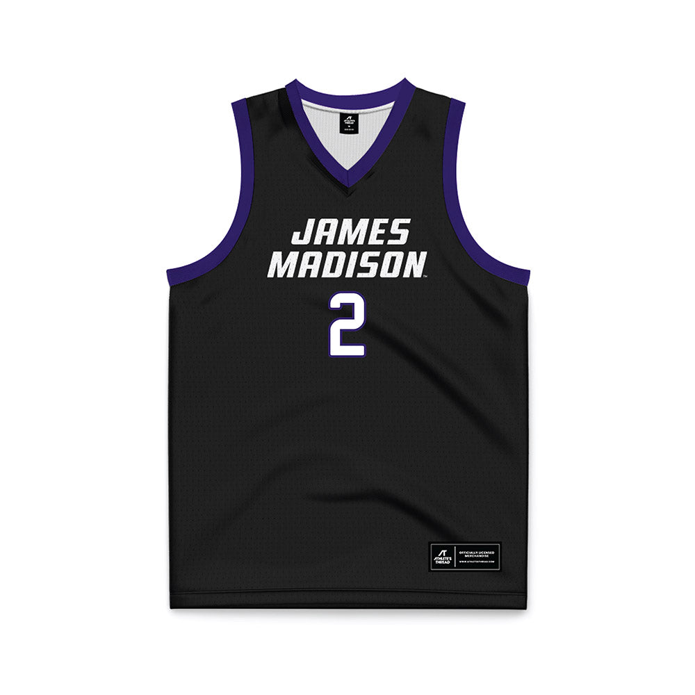 JMU - NCAA Women's Basketball : Kylie Marshall - Black Basketball Jersey-0