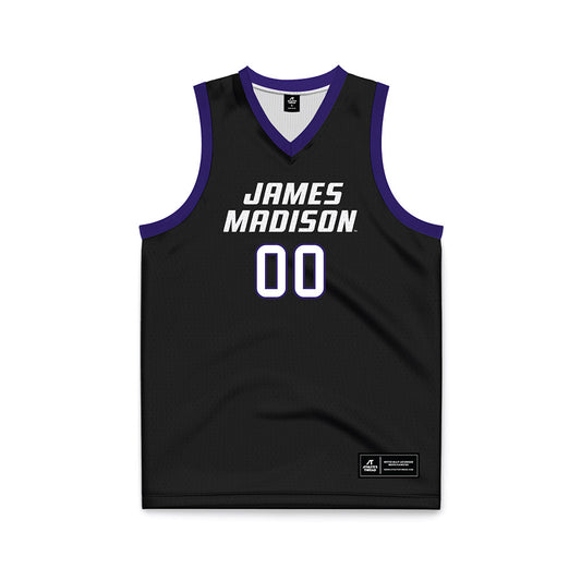 JMU - NCAA Women's Basketball : Peyton McDaniel - Black Basketball Jersey-0